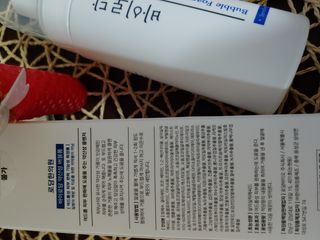 [바이로담] 저자극 약산성버블 폼 폼클렌징 150ml — 5점을 준 리뷰어가 2021년 4월 올린 사용 사진