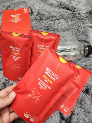 클린24시간 레드박스 1BOX(5포) + 전용보틀(500ml) — 5점을 준 리뷰어가 2024년 1월 올린 사용 사진