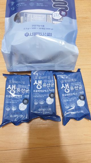 서울약사신협_프로바이오 생유산균 2.5g 160포 — 5점을 준 리뷰어가 2021년 7월 올린 사용 사진
