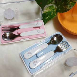 유비맘 스푼포크 케이스 세트 1+1 _컬러랜덤 발송 — 5점을 준 리뷰어가 2021년 2월 올린 사용 사진