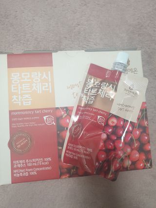 자연에온 몽모랑시 타트체리 착즙 100mL 10개입 2BOX — 5점을 준 리뷰어가 2021년 1월 올린 사용 사진
