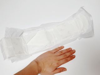 블루블루 유기농 순면 커버 생리대 — 4.5점을 준 리뷰어가 2021년 1월 올린 사용 사진