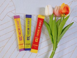 아임오 편의점 신상 타파, 바로 짜먹는 3종 _ 에너지업X2ea, 비타민업X2ea, 허니앤업X2ea — 4.5점을 준 리뷰어가 2021년 11월 올린 사용 사진