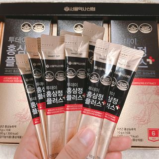 서울약사신협_투데이홍삼정플러스스틱_10g x 30포 — 5점을 준 리뷰어가 2021년 5월 올린 사용 사진
