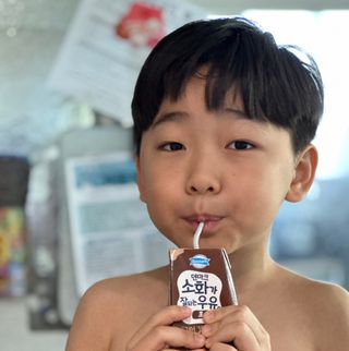 [구매평]덴마크 소화가 잘되는 우유로 만든 초코, 190ml, 24개 — 5점을 준 리뷰어가 2025년 2월 올린 사용 사진