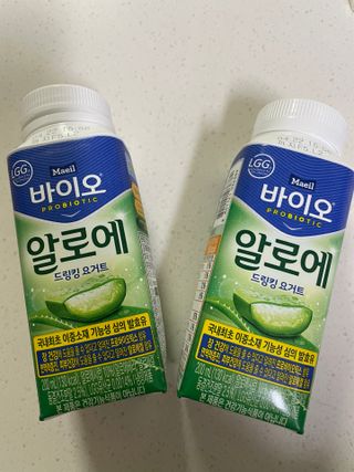 LIVE 매일바이오 알로에 드링킹 요거트 — 5점을 준 리뷰어가 2022년 4월 올린 사용 사진
