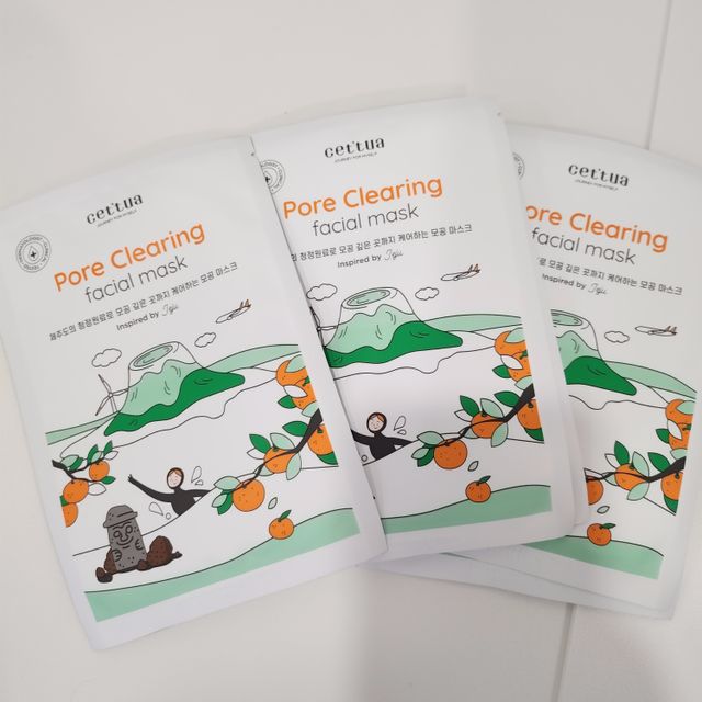 [세뚜아] 포어 클리어링 마스크 Cettua Pore Clearing facial mask 5매 리뷰 사진