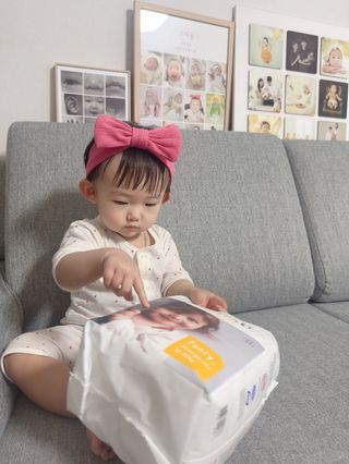 쿠잉 에어드라이  풀커버 팬티기저귀 (L/XL/XXL/XXXL) 1팩 — 5점을 준 리뷰어가 2023년 1월 올린 사용 사진