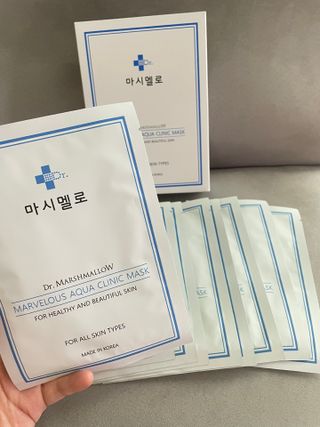 닥터마시멜로 닥터마스멜로 마블러스 아쿠아 클리닉 마스크 — 5점을 준 리뷰어가 2021년 7월 올린 사용 사진