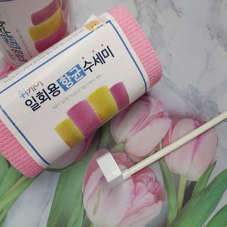 위케어 일회용 향균 수세미 50매 2롤 세트 총 100매 Pink — 5점을 준 리뷰어가 2021년 2월 올린 사용 사진