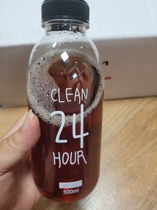 클린24시간 1BOX(5포) + 전용보틀(500ml) — 5점을 준 리뷰어가 2022년 10월 올린 사용 사진