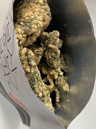 오봉산꽃부각 [만나식품] 오봉산 꽃부각 3가지 맛(오리지널, 새우맛, 매운고추맛) — 3.5점을 준 리뷰어가 2023년 1월 올린 사용 사진