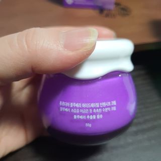 [후르디아] 72시간 블루베리 속살 수분크림 — 5점을 준 리뷰어가 2021년 2월 올린 사용 사진