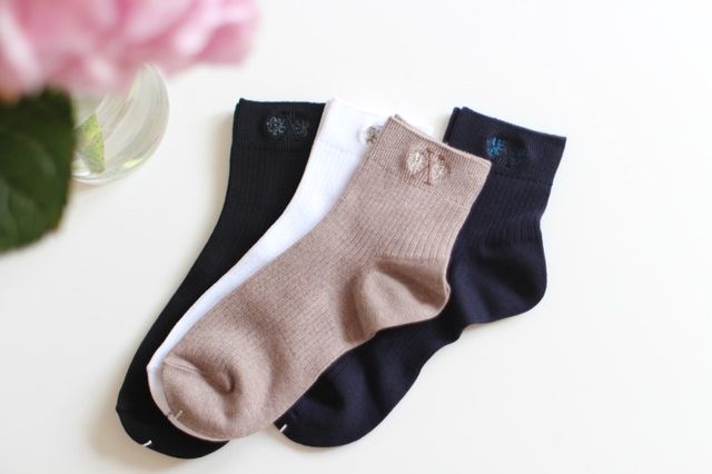 [사이즈가 있는 양말 필로이] 남/여 골지 발목 양말 4족 세트 남【S, M, L, XL】여【S, M, L】_컬러 랜덤 리뷰 사진