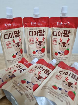 [몸엔용] 우리 아이 건강간식, 달콤한 녹용곤약젤리 디어팡 4종 — 4점을 준 리뷰어가 2021년 8월 올린 사용 사진