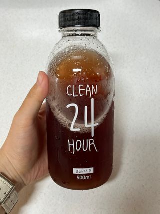 클린24시간 1BOX(5포) + 전용보틀(500ml) — 5점을 준 리뷰어가 2022년 7월 올린 사용 사진
