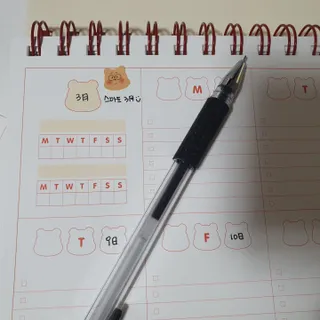 리훈 곰부 세우는 체크리스트 위클리 탁상 플래너 주간 일주일 계획표 — 5점을 준 리뷰어가 2023년 3월 올린 사용 사진