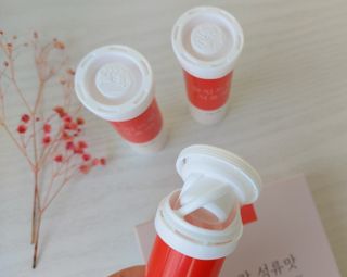 [슬림드랍 석류맛] 건기식 다이어트 보조제 겸 비타민 — 5점을 준 리뷰어가 2022년 2월 올린 사용 사진