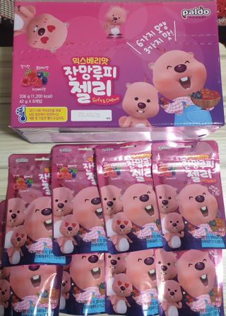 [팔도] 잔망루피젤리 믹스베리맛 42g 8개 — 5점을 준 리뷰어가 2022년 2월 올린 사용 사진