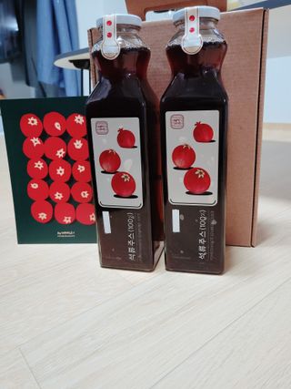 [바이윙클] 페르시아 유기농 석류 착즙주스 750ml 2병 + 선물박스 세트 — 4점을 준 리뷰어가 2022년 3월 올린 사용 사진