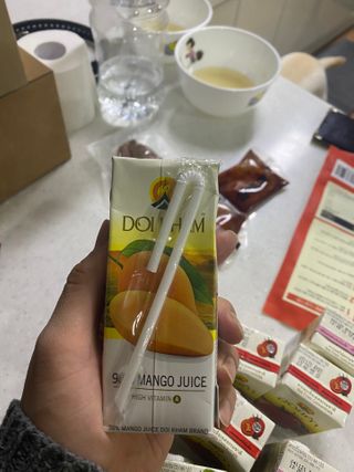 도이캄 착즙 완숙 토마토 200ml 12팩 무설탕 태국왕실 기내식주스 — 5점을 준 리뷰어가 2021년 2월 올린 사용 사진