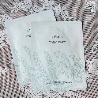 리브얼 | LIVALL 바이오셀룰로오스 마스크 레스트 앤 글로우 듀오 33ml  (2매) & 블루미 레스트 포션 — 5점을 준 리뷰어가 2022년 8월 올린 사용 사진