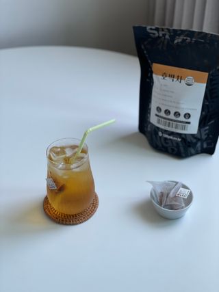 산그리메 국내산 호박차 100티백 대용량 삼각티백차 — 5점을 준 리뷰어가 2021년 7월 올린 사용 사진