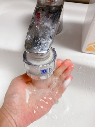 카오리온코스메틱스 클린온 버블 핸드 워시 500ml — 4.5점을 준 리뷰어가 2021년 8월 올린 사용 사진