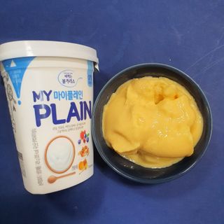 떠먹는불가리스 마이플레인 요거트 435g 6개입 — 4점을 준 리뷰어가 2021년 4월 올린 사용 사진