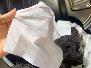 [생활공작소] 건조기용 섬유유연제 시트 80매 x 2입 — 5점을 준 리뷰어가 2021년 3월 올린 사용 사진