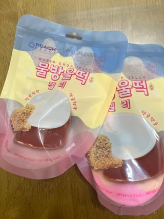(주) 피치코리아 물방울떡젤리 X 2개입 — 3.5점을 준 리뷰어가 2022년 11월 올린 사용 사진