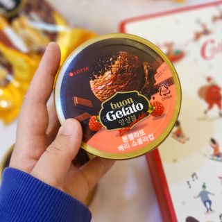 롯데제과 본젤라또 비스킷&바닐라카라멜바, 본젤라또 베리쇼콜라컵 — 5점을 준 리뷰어가 2021년 12월 올린 사용 사진