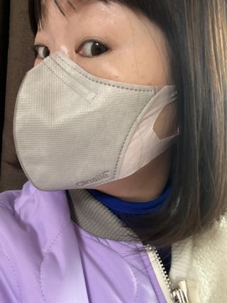끌린에르 스포츠 귀편한 새부리형 마스크 — 5점을 준 리뷰어가 2022년 2월 올린 사용 사진
