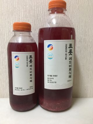 트롯전통식혜 트롯레드비트식혜 1리터 +500리터 — 5점을 준 리뷰어가 2021년 6월 올린 사용 사진