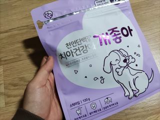 My Pet Care 천연단백질 치아건강에 개좋아 — 5점을 준 리뷰어가 2021년 2월 올린 사용 사진