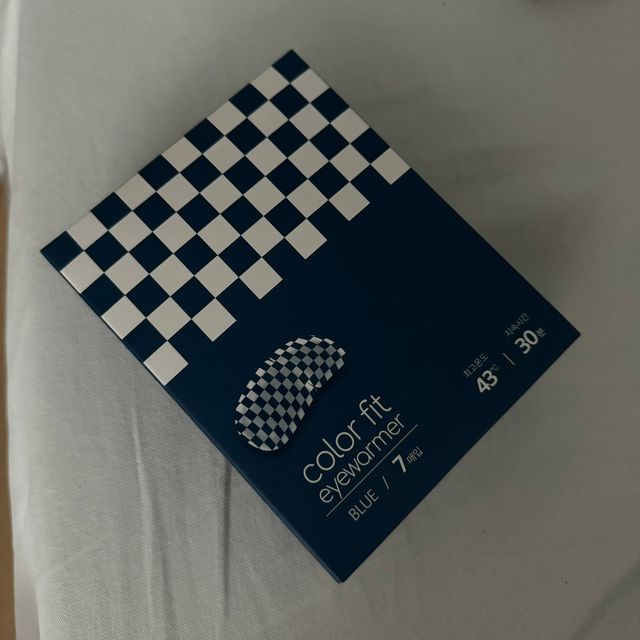 히트템 레인보우 온열 수면 안대 체커보드(색상 랜덤발송) 리뷰 사진