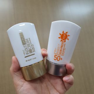 약손명가코스메틱 에오스보떼 퍼펙트 선 프로텍터 선크림 / 인_아웃 스킨 핏 비비크림 세트 구성 — 5점을 준 리뷰어가 2021년 6월 올린 사용 사진