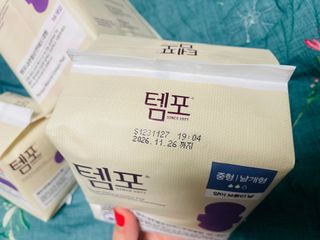 나우[템포] 템포 패드 내추럴 순면 생리대 SET(중형 슬림 + 대형 + 라이너) — 4.5점을 준 리뷰어가 2024년 4월 올린 사용 사진