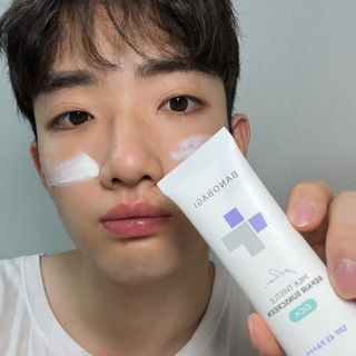 바노바기 코스메틱 바노바기 밀크씨슬 리페어 시카 폼 클렌저 플러스 120ml + 선스크린 플러스 50ml — 5점을 준 리뷰어가 2023년 8월 올린 사용 사진