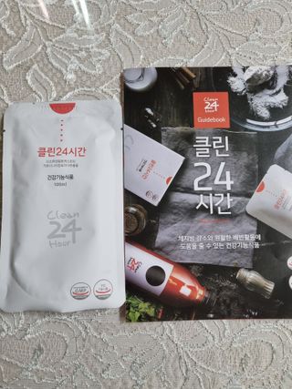 클린24시간 1BOX(5포) + 전용보틀(500ml) — 3.5점을 준 리뷰어가 2023년 1월 올린 사용 사진