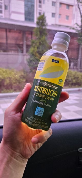 더그레잇티 콤부차 [매일유업] 더그레잇티 44kcal 콤부차 300ml *12개입 (오리지널 6개+베리리치 6개) — 4.5점을 준 리뷰어가 2023년 7월 올린 사용 사진