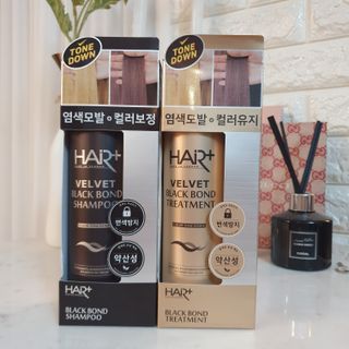 헤어플러스 블랙 컬러본드 샴푸 트리트먼트 300ml — 5점을 준 리뷰어가 2021년 4월 올린 사용 사진