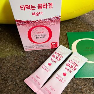 [음료수 대신 가능!]  빠르게 흡수되는 아임오 타먹는 콜라겐 1박스 — 5점을 준 리뷰어가 2023년 4월 올린 사용 사진