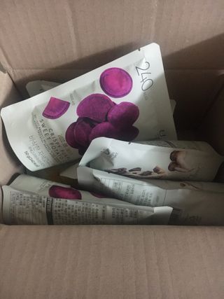 딜라이트 프로젝트 바삭한 원물칩 3종 고구마칩, 자색고구마칩, 느타리버섯칩 [총 6봉지] — 5점을 준 리뷰어가 2022년 3월 올린 사용 사진