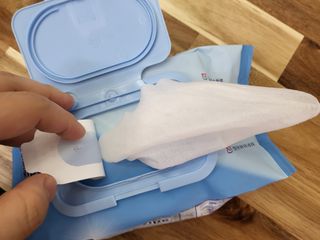 햅스 세균없는 주방 대형 2팩, HAPS sanitizer wipe — 5점을 준 리뷰어가 2022년 1월 올린 사용 사진