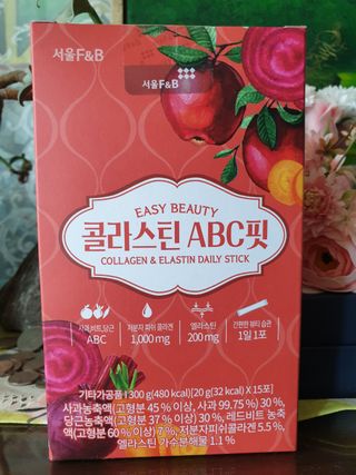 서울에프엔비 콜라스틴 3종 뷰티젤리스틱 45입 [ABC핏 15입 /  석류핏 15입 / 청스피루리나 15입] — 5점을 준 리뷰어가 2021년 8월 올린 사용 사진