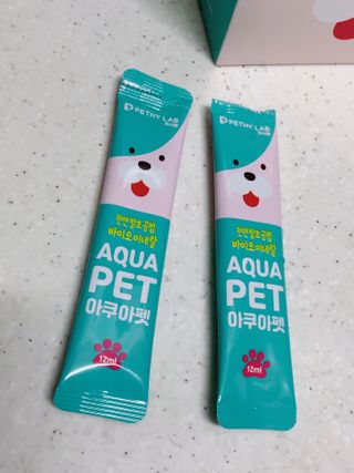 펫시랩 반려견용 액상 프리바이오틱스 아쿠아펫 — 5점을 준 리뷰어가 2021년 1월 올린 사용 사진