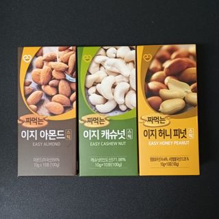 짜먹는 이지견과 짜먹는 이지아몬드, 짜먹는 이지허니피넛, 짜먹는 이지캐슈넛 각 10g X  10포 — 5점을 준 리뷰어가 2021년 2월 올린 사용 사진
