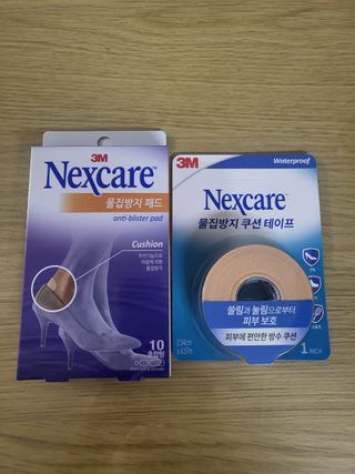 3M 넥스케어 물집방지쿠션테이프 1매 + 물집방지패드 10매 — 5점을 준 리뷰어가 2024년 4월 올린 사용 사진