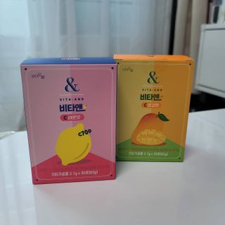 비타앤C 레몬맛, 망고맛 — 5점을 준 리뷰어가 2021년 6월 올린 사용 사진